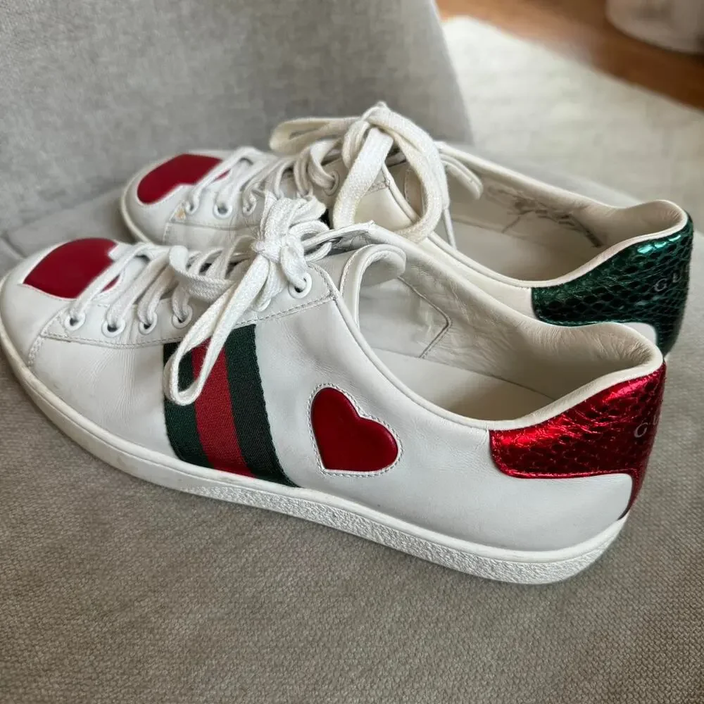 Gucci womens heart sneakers